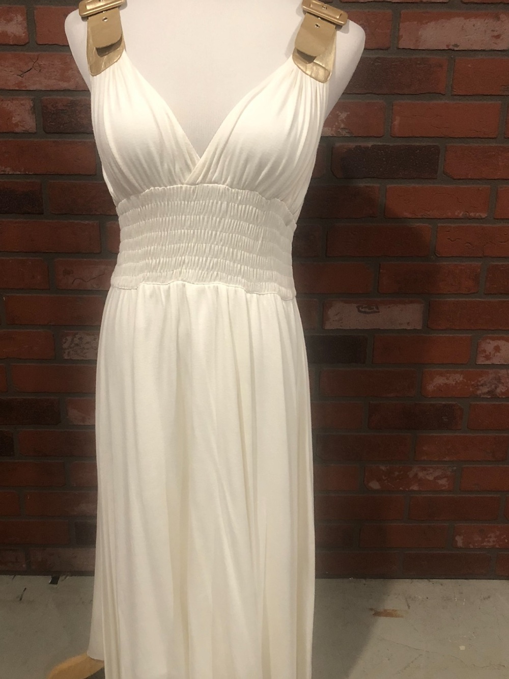 Nicole Benisti Size Medium Cream Midi Dress